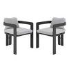 Set of 2 Outdoor Patio Dining Chair with Armrests and Plush Cushions,All-Weather Outdoor Chair for Backyard or Balcony-Maison Boucle - 4 of 4