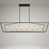 LNC Froebon 8-Light 55.1" Modern Rectangle Oversized Kitchen Island Pendant Lights, Black and Gold - 4 of 4