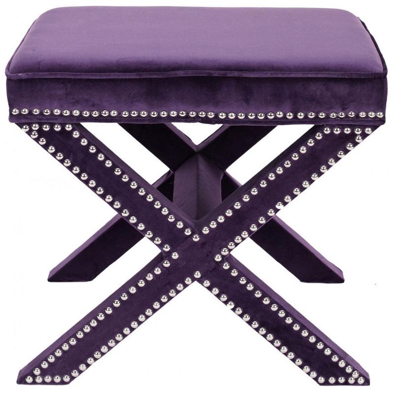Palmer Ottoman with Nail Heads  - Safavieh, 1 of 5