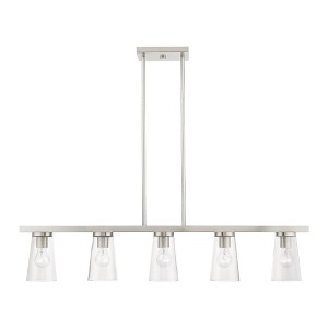 Livex Lighting Cityview 5 - Light Chandelier in  Brushed Nickel - 1 of 4