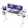 Fontoi Desks, Ergonomic Rising Desk, Gaming Desk with Splice Board, Home Office Computer Standing Table, White, 24"*55"*27.5" - 2 of 4