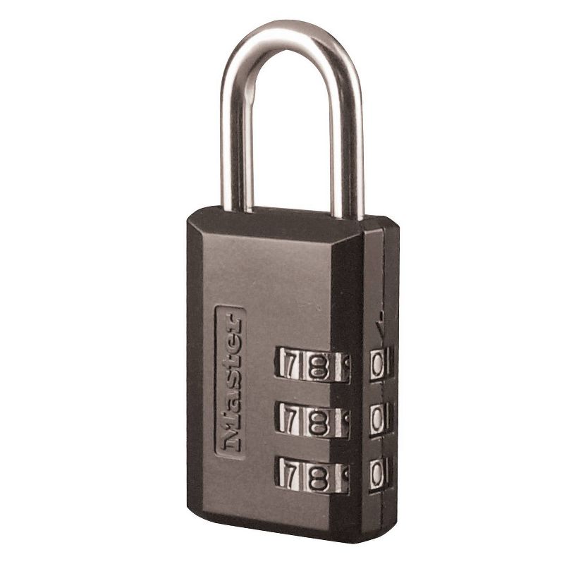 Master Lock Padlock, Set Your Own Combination Luggage Lock, 1-3/16" Wide, 647D, 1 of 9