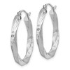 Black Bow Jewelry 3mm, Sterling Silver, Twisted Round Hoop Earrings, 25mm in Diameter - 2 of 4