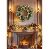 24 Inch Prelit Artificial Christmas Wreath, for Front Door with LED Lights, Pine Cones, Pine Needles, and Red Berries - 4 of 4
