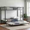 Mshliw Twin XL Over Twin XL Metal Bunk Bed with Twin Trundle, Heavy-Duty Frame, Guardrail Safety, Noise-Free, Space-Saving Bed for Kids or Guests - 3 of 4
