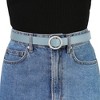 INSPIRE CHIC Women's Belts O Ring Metal Buckle Plus Size Thin Nonporous Waist Belt 0.9 inches Width - 4 of 4