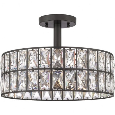 Quoizel Lighting Coffman 3 - Light Semi-Flush Mount in  Western Bronze