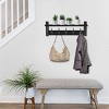Sorbus 24 Inch Floating Wall Shelf with 5 Heavy Duty Hooks – for Entryway, Bathroom, Bedroom, Kitchen, or Mudroom - 2 of 4