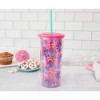 Silver Buffalo Disney Lilo & Stitch Christmas Stitch 20-Ounce Carnival Cup With Lid and Straw - 4 of 4