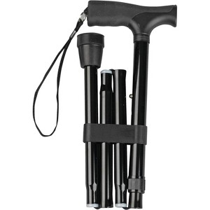 Drive Medical Gel Hand Grip Folding Cane Blue Crackle - 1 of 4