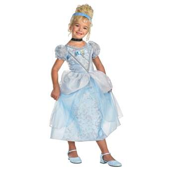 Girls' Disney Cinderella Deluxe Costume - Size 7-8 - Blue