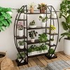Artloge XXL 5 Tiers Half-Moon Plant Stand Industrial Style Metal Flower Rack for Indoor Outdoor Use, Heavy Duty & Space-Saving Design - 4 of 4