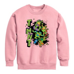 Boys' - Teenage Mutant Ninja Turtles - Skateboards Graphic Long Sleeve Fleece Sweatshirt - 1 of 4