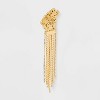 Butterfly Cluster Earrings with Stone - Gold: Zinc Alloy, Post Closure, Drop Style - 2 of 2