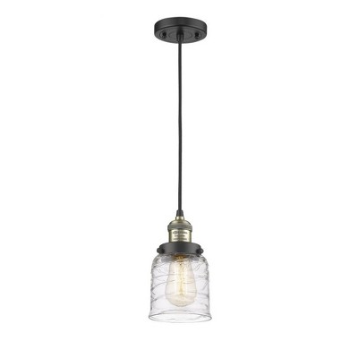 Bell - 1 Light Cord Hung Mini Pendant In Industrial Style-10 Inches Tall and 5 Inches Wide