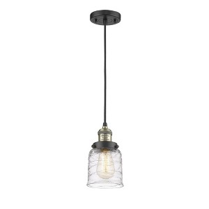Bell - 1 Light Cord Hung Mini Pendant In Industrial Style-10 Inches Tall and 5 Inches Wide - 1 of 1
