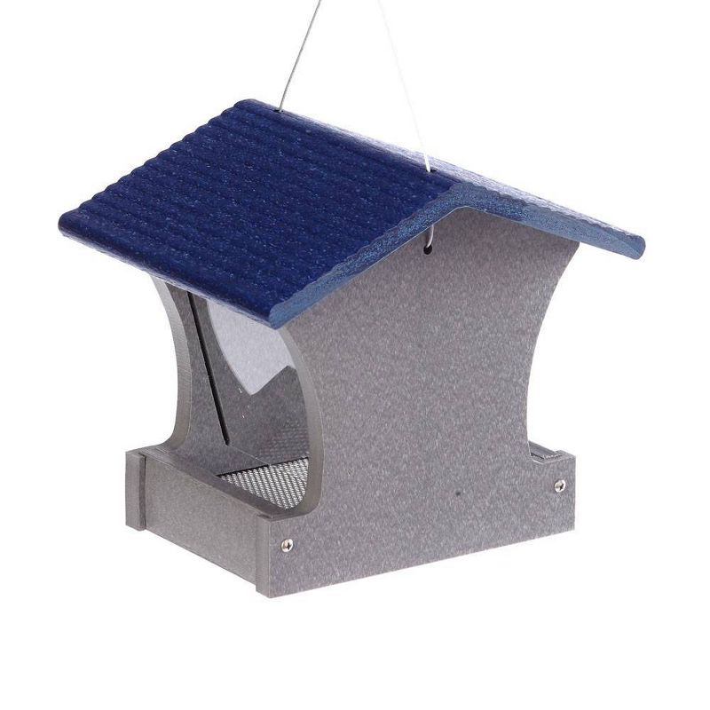 Bird&#39;s Choice Green Solutions 2qt Hopper Feeder Gray with Blue Roof - Small, 3 of 5