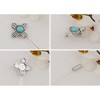 Anna-Kaci Women's Vintage Style Hat Pins with Faux Pearls, Turquoise Inlay, and Mixed Designs - 3 of 4