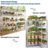 KRISRATE 4/5 Tier Wide Wire Shelving Storage Shelves Metal Closet/garage, 2-in-1 Linear/corner Setup Metal Shelves Heavy Duty w/ Adjustable Shelves - 3 of 4