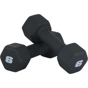 CAP Barbell Neoprene Coated Dumbbell Set, Color Coded Free Weights, Multiple Sizes & Color Options - 1 of 4