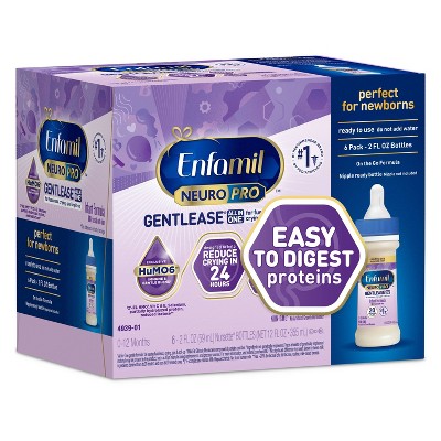 Enfamil NeuroPro GentleEase Ready to Use Infant Formula Bottles - 2 fl oz Each/6ct