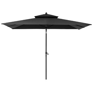 Pellebant 10 x 6.5 FT Rectangular Double Top Patio Market Umbrella with Tilt & Crank - 1 of 4