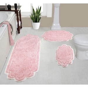Allure Collection Cotton Tufted Bath Rug Set Set of 3 - Home Weavers - 1 of 4