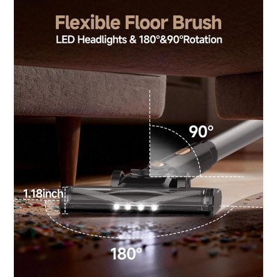YOMA N17 Cordless Stick Vacuum Cleaner, Upgraded 45Kpa 50Mins, 8-in-1 Lightweight Self-Standing Anti-Tangle for All Hard Floors Carpets Pet Hair