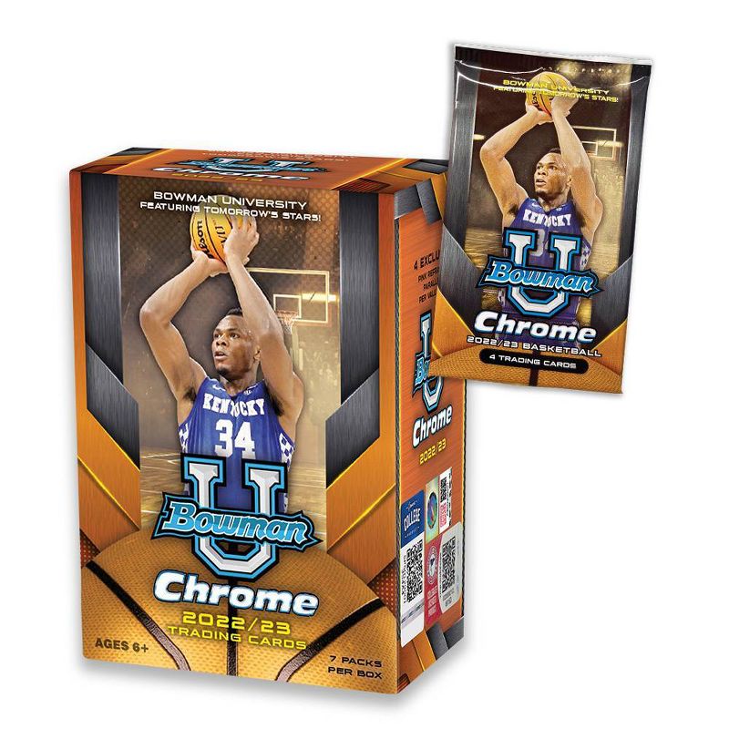 2022-23 Topps Bowman University Chrome Basketball Trading Card Blaster Box, 2 of 4