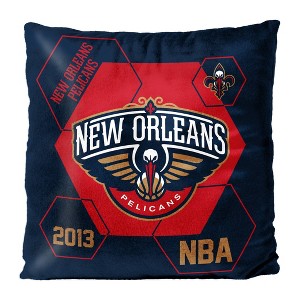 NBA New Orleans Pelicans Firm Density Connector Velvet Reverse Pillow - 1 of 3