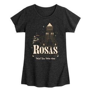 Girls' - Disney - Rosas Wish You Were Here Fitted Short Sleeve Graphic T-Shirt - 1 of 4