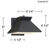 John Timberland Whatley Modern Outdoor Wall Light Fixture Black LED 6 1/4" Metal Shade for Post Exterior Barn Deck House Porch Yard Posts Patio Home - 4 of 4