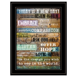 "Today Is" by Marla Rae, Ready to Hang Framed Print, Black Frame - 1 of 1