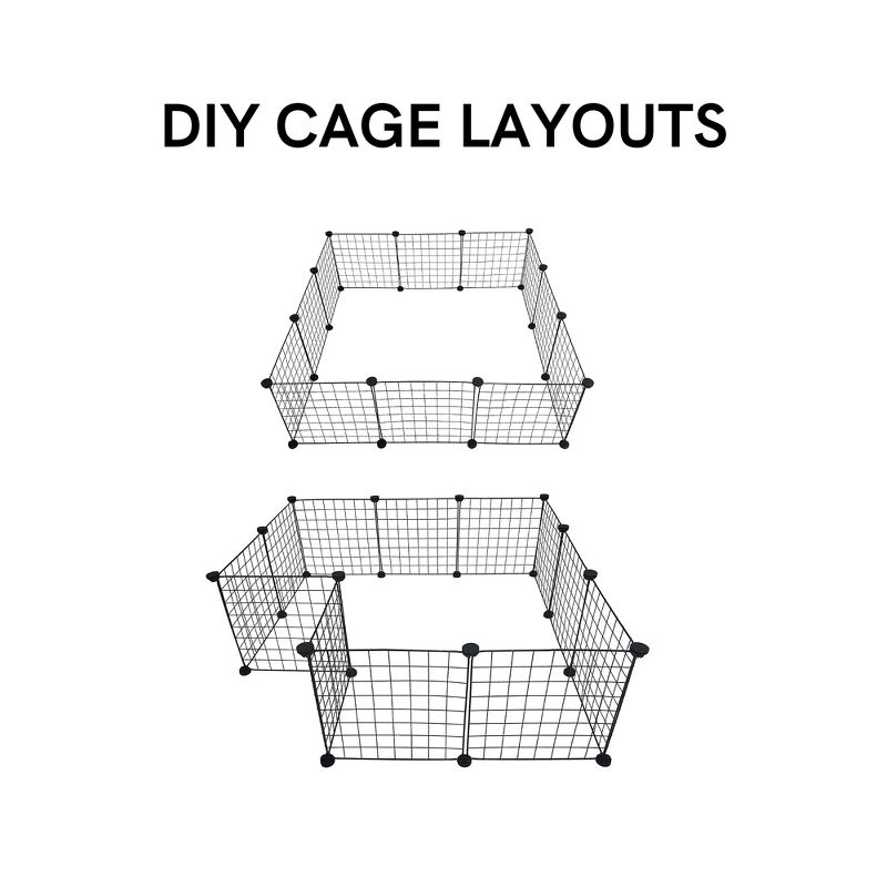 Midlee Guinea Pig Grid Cage Panels- Set of 12, 5 of 8