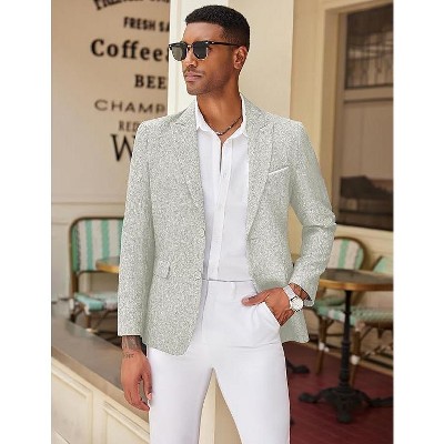 COOFANDY Mens Blazer Casual Two Buttons Sport Coat Slim Fit Lightweight Suit Jackets Black M — фото 5