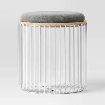 Wire Storage Table and Ottoman White - Room Essentials™