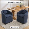 Sapphtopaz Modern Dining Chairs Chenille Fabric Upholstered Living Room Chairs with Universal Wheels Side Chair for Dining Room - 4 of 4