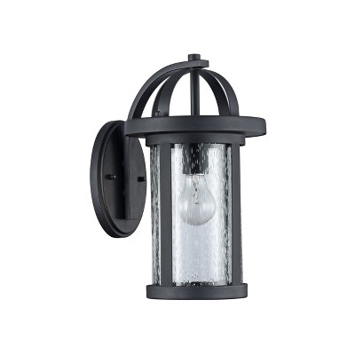 Chloe Lighting Angelo Transitional 1 Light Black Outdoor Wall Sconce 14" Height