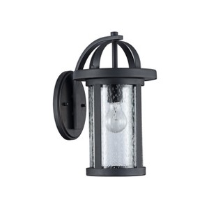 Chloe Lighting Angelo Transitional 1 Light Black Outdoor Wall Sconce 14" Height - 1 of 3