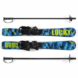 Lucky Bums Toddler Kids Beginner BPA Free Plastic Snow Skis with Adjustable Bindings for Toddler Boots Sizes 4 to 7, for Children 4 and Under, Blue - 1 of 4