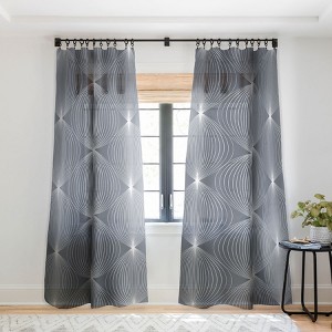 Color Poems Geometric Orb Pattern IX 50" x 64" Single Panel Sheer Window Curtain - Society6 - 1 of 4