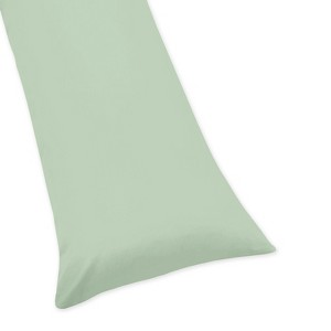 Sweet Jojo Designs Body Pillow Cover (Pillow Not Included) 54in.x20in. Solid Green - 1 of 4