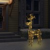 vidaXL Reindeer Christmas Decoration Warm White Acrylic Tall - 3 of 4