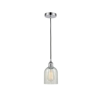 Caledonia - 1 Light Cord Hung Mini Pendant In Industrial Style-9.75 Inches Tall and 5 Inches Wide