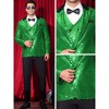 Lars Amadeus Men's Peak Lapel Disco Prom Wedding Party Tuxedo Sequin Blazer - 4 of 4