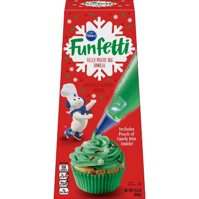 Pillsbury Funfetti Holiday Vanilla Filled Pastry Bag - 16oz