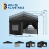 10'x10' Pop Up Canopy Tent Easy to Set Up and Take Down, with 4Pcs Sidewalls, Portable Instant Commercial Canopy for Patio, Outdoor, Camping, Black - 4 of 4
