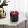 10oz Chunky Studded Ombre Glass Jar Candle Black Dhalila Molasses - Threshold™ - 2 of 4