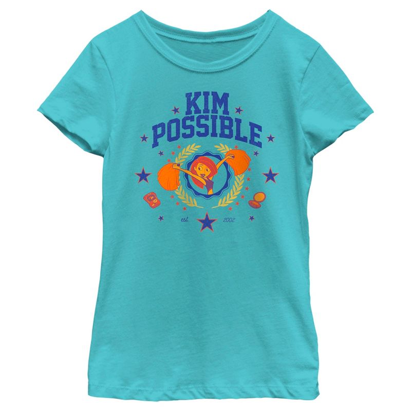 Girl's Kim Possible Cheerleader Kim Est. 2002 T-Shirt, 1 of 5