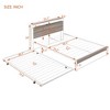 Luxystar Full Size Metal Platform Bed Frame with Trundle, Shelves, Sockets and USB Ports - 2 of 4